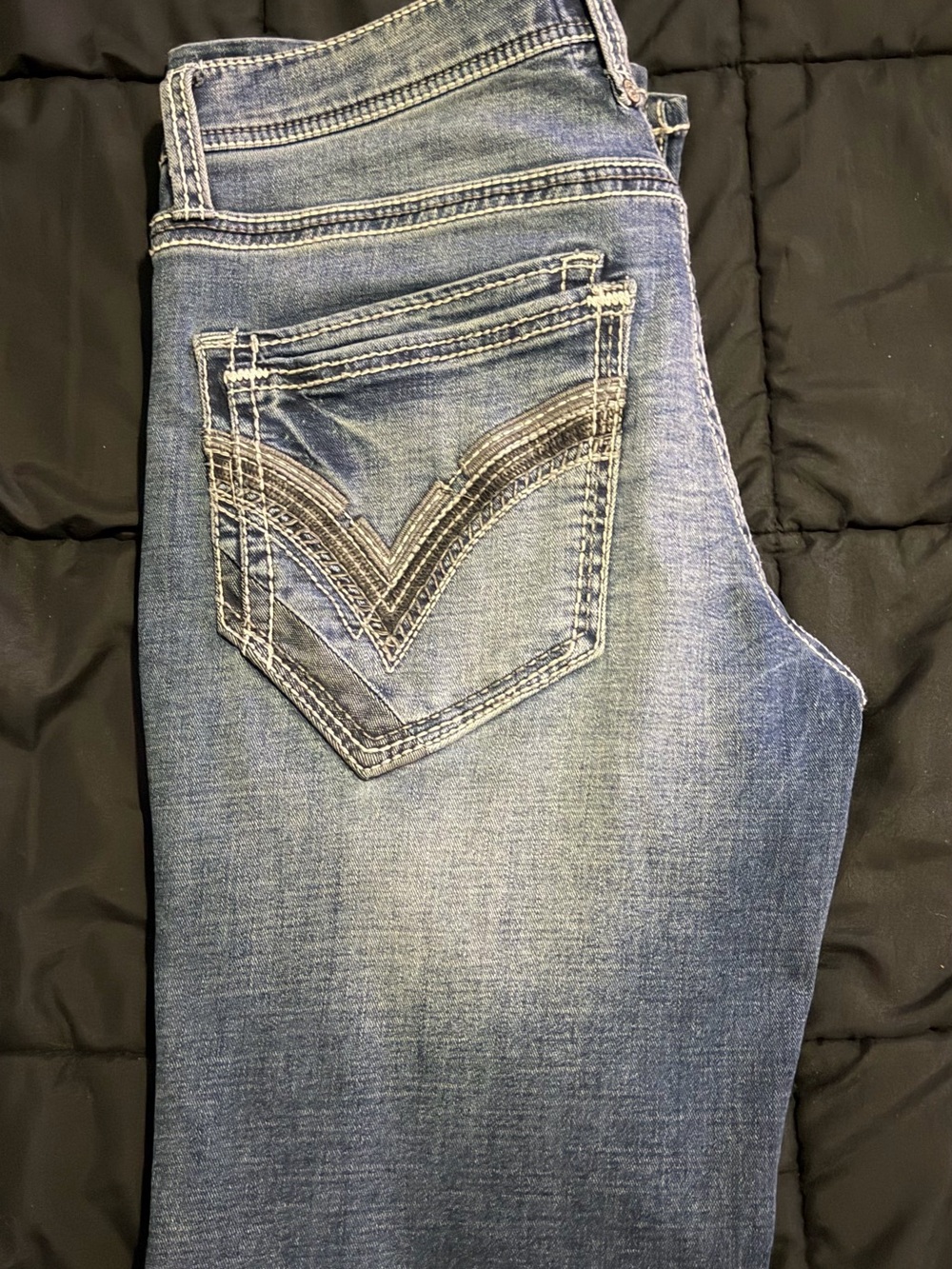 Salvage Men's Light Blue Washed Bootcut Jeans